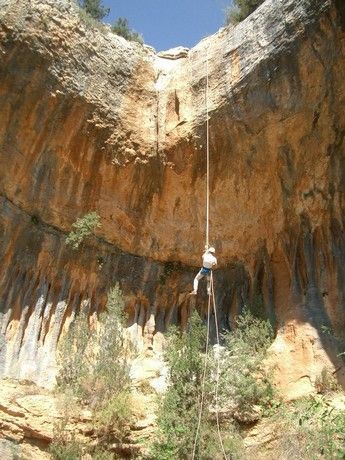 rapel en el barranco Portiacha, Sierra de Guara